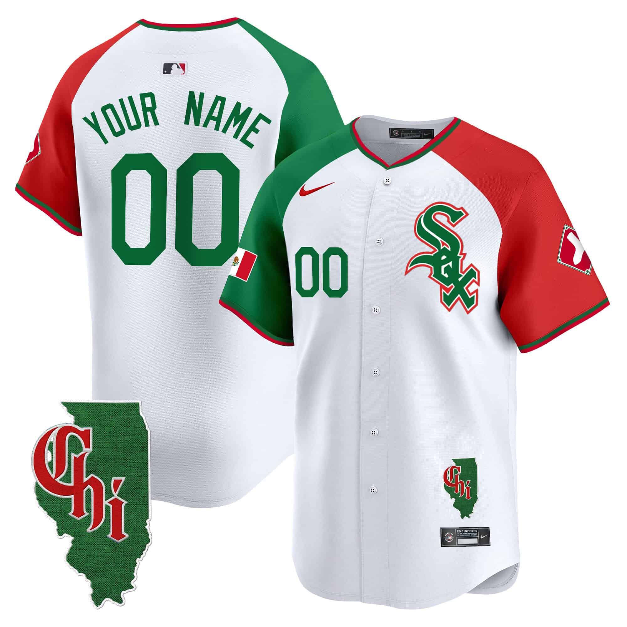 Men Chicago White Sox White 2024 Nike Mexico Vapor Premier Limited Custom MLB Jersey->nfl hats->Sports Caps